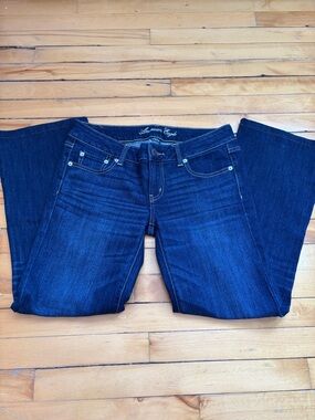 American Eagle Outfitters Low Rise Dark Indigo Bootcut Jeans